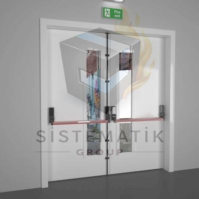 YANGIN KAPISI ÇİFT KANAT CAMLI